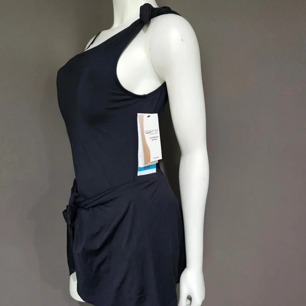 Coco Reef Rosaline One-Shoulder Tummy-Control Sarong Swim Dress - Picture 3 of 13